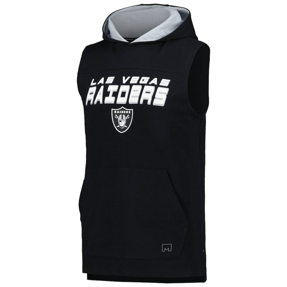 Las Vegas Raiders MSX by Michael Strahan Captain Sleeveless Hoodie T-Shirt - Black online