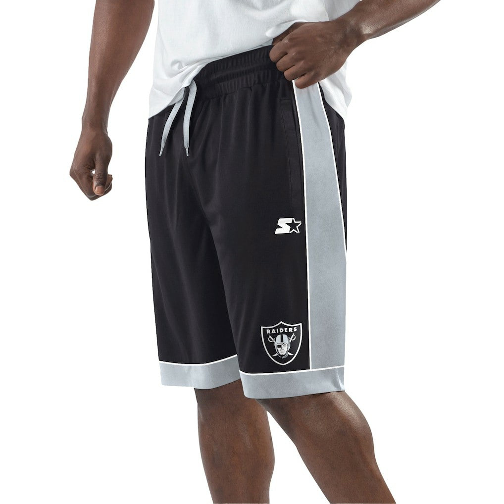Las Vegas Raiders Starter Fan Favorite Fashion Shorts - Black/Silver on sale