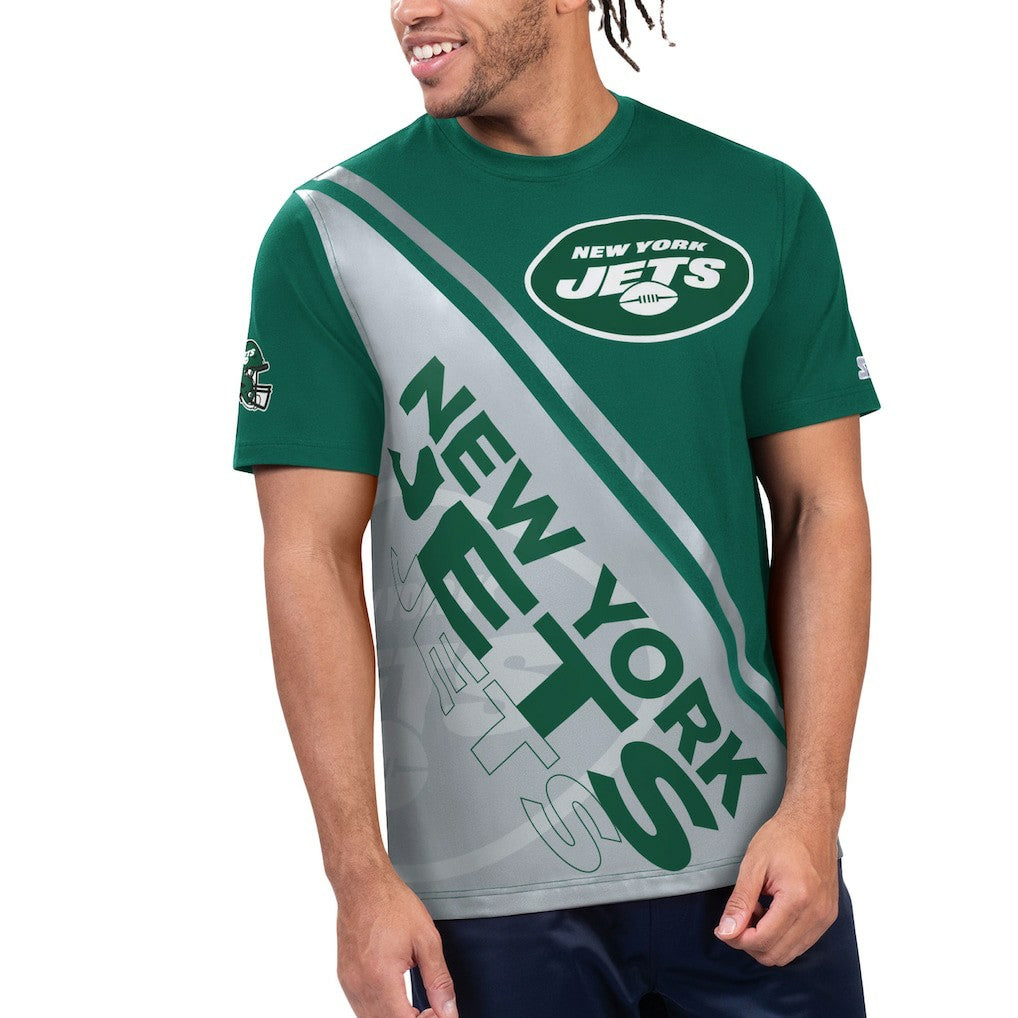 New York Jets Starter Finish Line Extreme Graphic T-Shirt - Green/White cheap