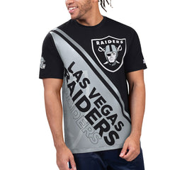 Las Vegas Raiders Starter Finish Line Extreme Graphic T-Shirt - Black/Silver for sale