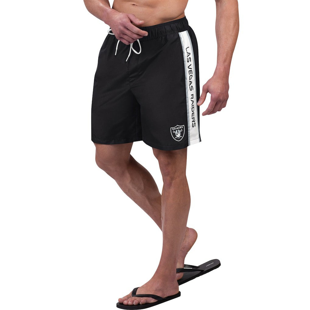 Las Vegas Raiders G-III Sports by Carl Banks Streamline Volley Swim Shorts - Black discount
