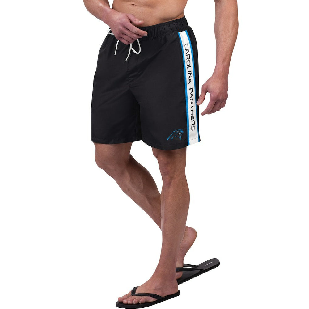 Carolina Panthers G-III Sports by Carl Banks Streamline Volley Swim Shorts - Black outlet
