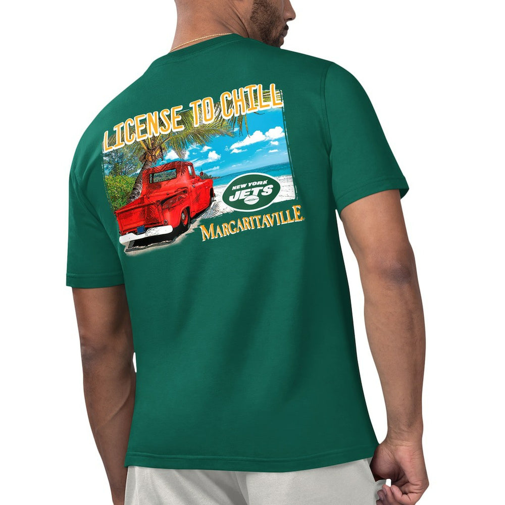 New York Jets Margaritaville Licensed to Chill T-Shirt - Green sale