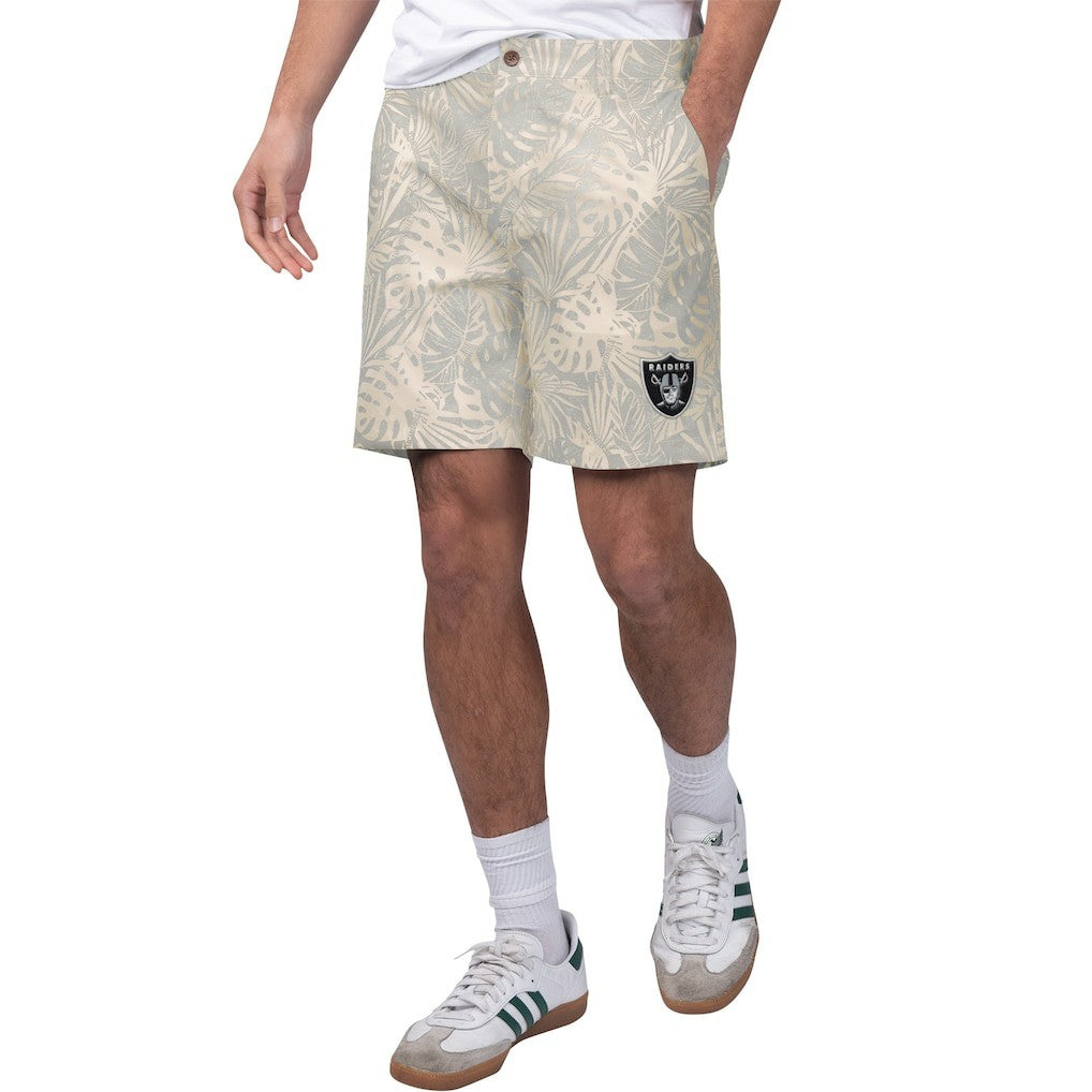 Las Vegas Raiders Margaritaville Sandwashed Monstera Print Amphib Shorts - Gray online