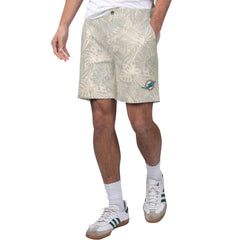 Miami Dolphins Margaritaville Sandwashed Monstera Print Amphib Shorts - Gray for sale