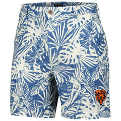 Chicago Bears Margaritaville Sandwashed Monstera Print Amphib Shorts - Navy for sale