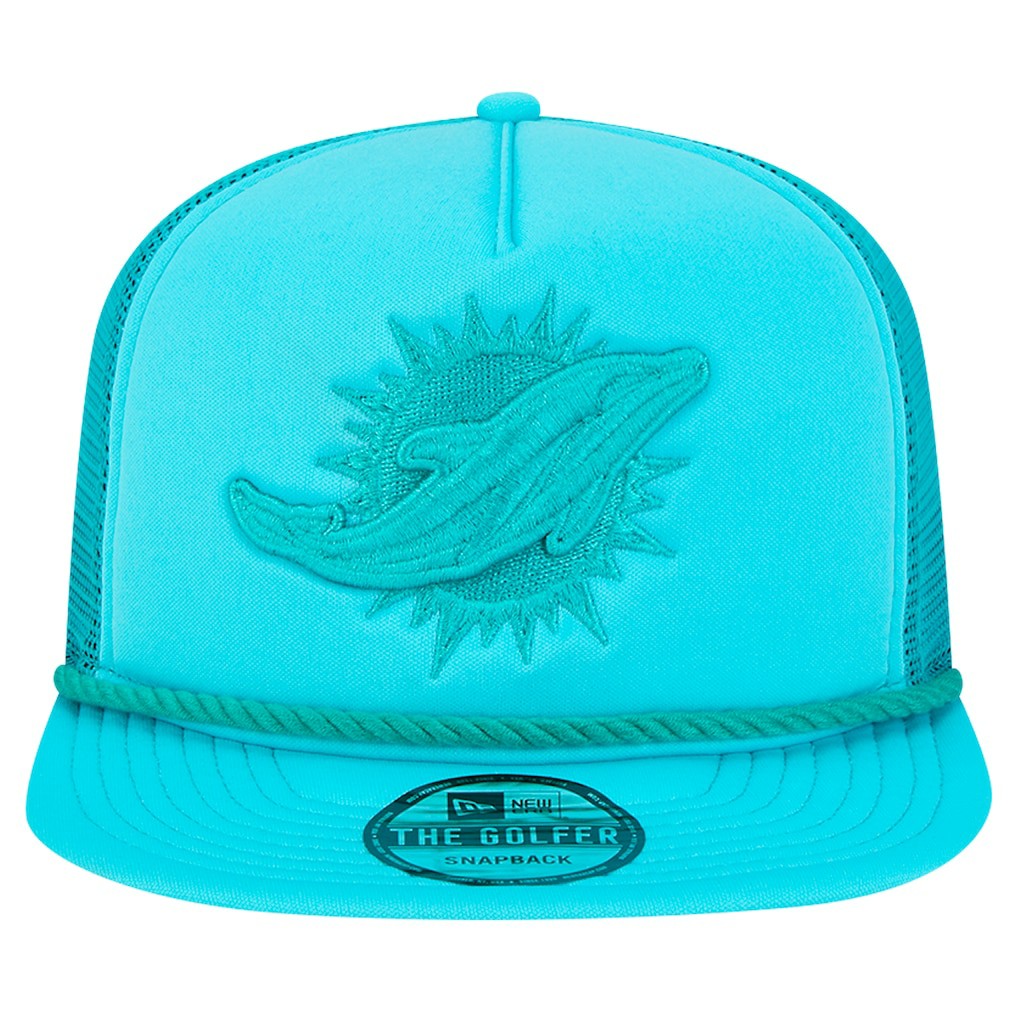 New Era Miami Dolphins Aqua Active Tone Golfer Snapback Hat outlet