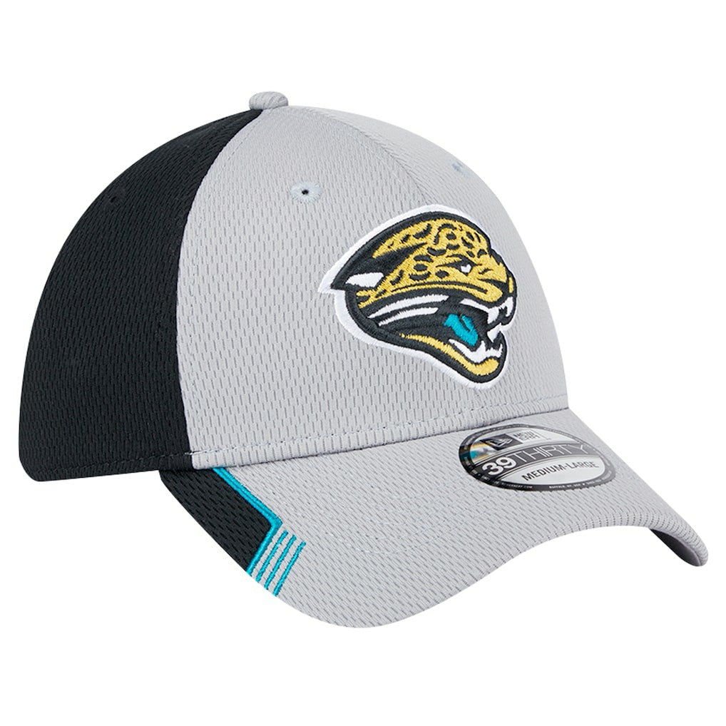 New Era Jacksonville Jaguars Gray Throwback Active Visor Trim 39THIRTY Flex Hat online