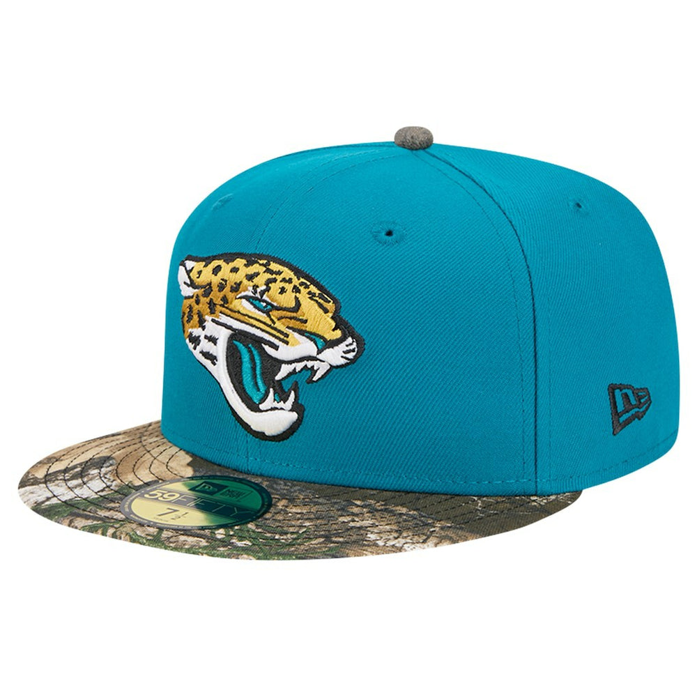 New Era Jacksonville Jaguars Teal Active Two-Tone Camo 59FIFTY Fitted Hat discount
