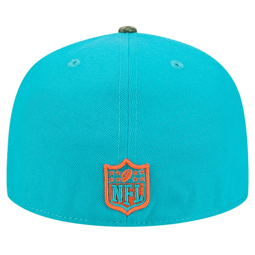 New Era Miami Dolphins Aqua Active Two-Tone Camo 59FIFTY Fitted Hat on sale