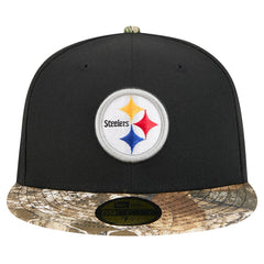 New Era Pittsburgh Steelers Black Active Two-Tone Camo 59FIFTY Fitted Hat outlet