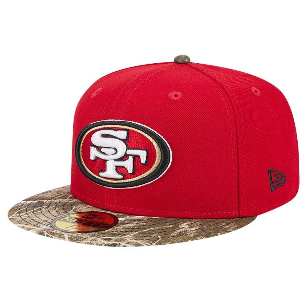 New Era San Francisco 49ers Scarlet Active Two-Tone Camo 59FIFTY Fitted Hat for sale