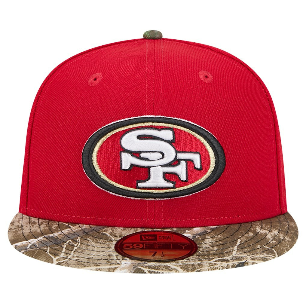 New Era San Francisco 49ers Scarlet Active Two-Tone Camo 59FIFTY Fitted Hat for sale