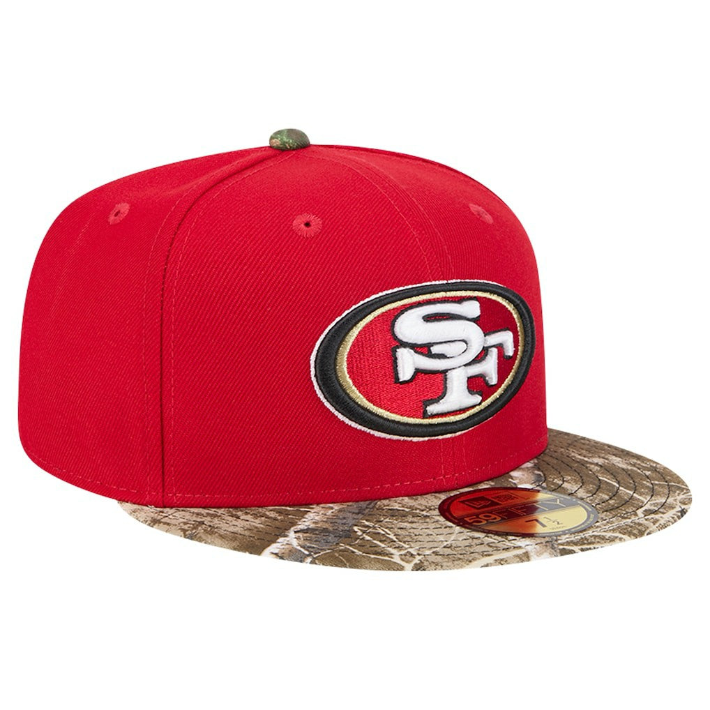New Era San Francisco 49ers Scarlet Active Two-Tone Camo 59FIFTY Fitted Hat for sale