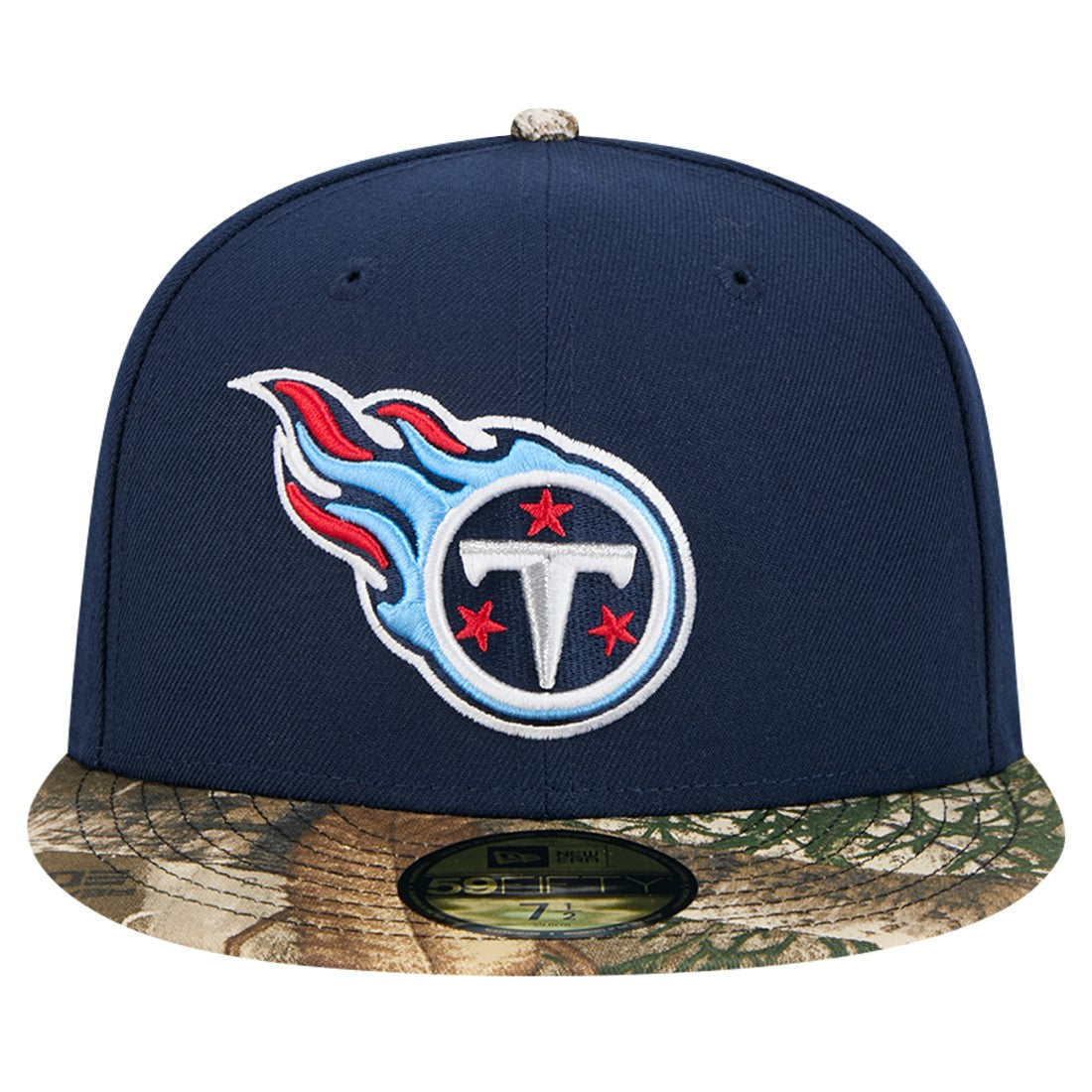 New Era Tennessee Titans Navy Active Two-Tone Camo 59FIFTY Fitted Hat on sale