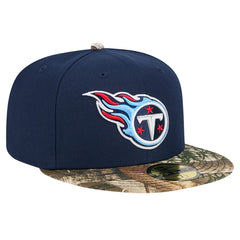 New Era Tennessee Titans Navy Active Two-Tone Camo 59FIFTY Fitted Hat on sale