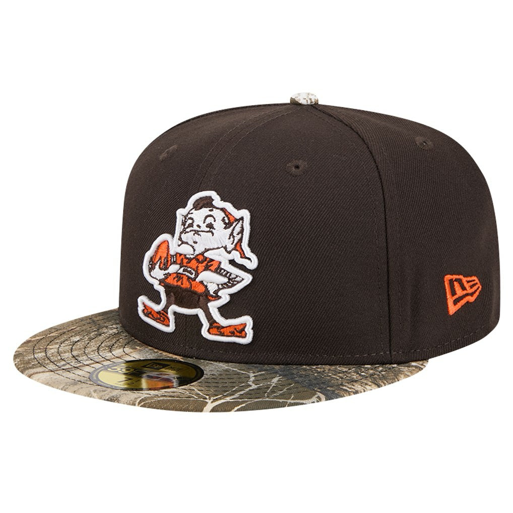 New Era Cleveland Browns Brown Active Two-Tone Camo 59FIFTY Fitted Hat cheap