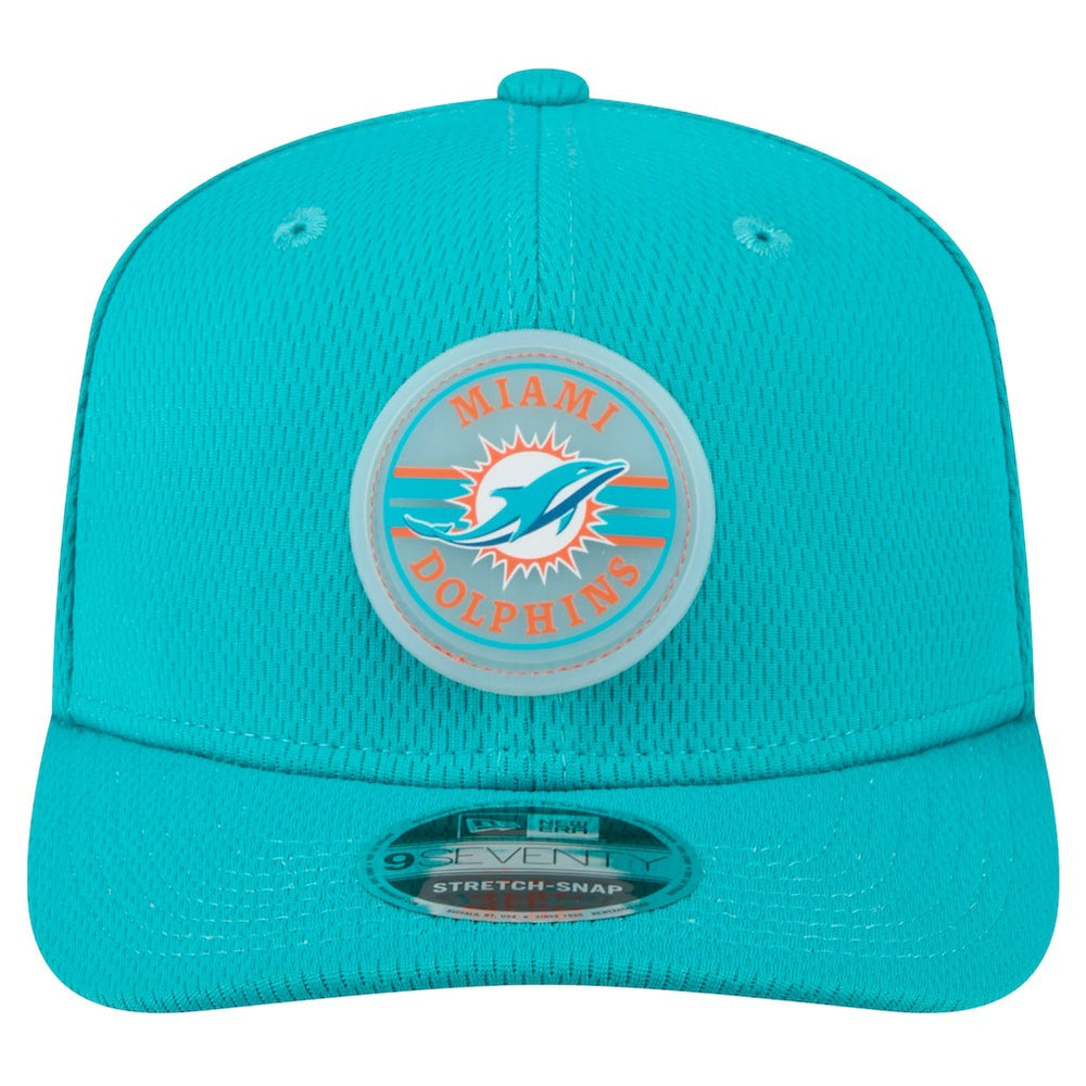 Miami Dolphins New Era Adventure Patched 9SEVENTY Stretch-Snap Adjustable Hat - Aqua sale