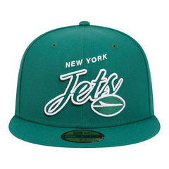 New York Jets New Era Script Sided 59FIFTY Fitted Hat - Green cheap