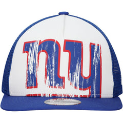 New Era New York Giants Distressed 9FIFTY A-Frame Snapback Hat - White/Royal on sale
