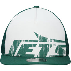 New Era New York Jets Distressed 9FIFTY A-Frame Snapback Hat - White/Green outlet