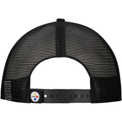 New Era Pittsburgh Steelers Distressed 9FIFTY A-Frame Snapback Hat - White/Black for sale