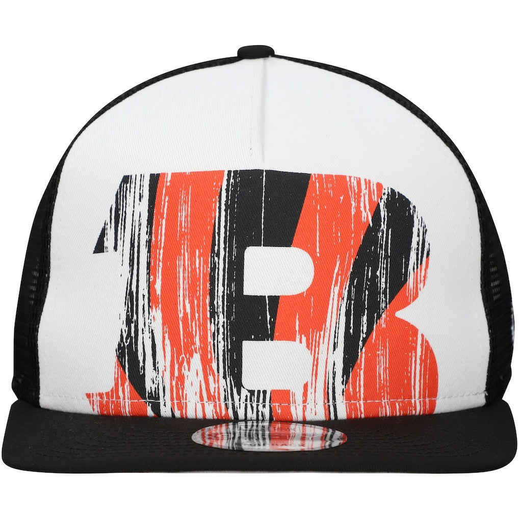 New Era Cincinnati Bengals Distressed 9FIFTY A-Frame Snapback Hat - White/Black online
