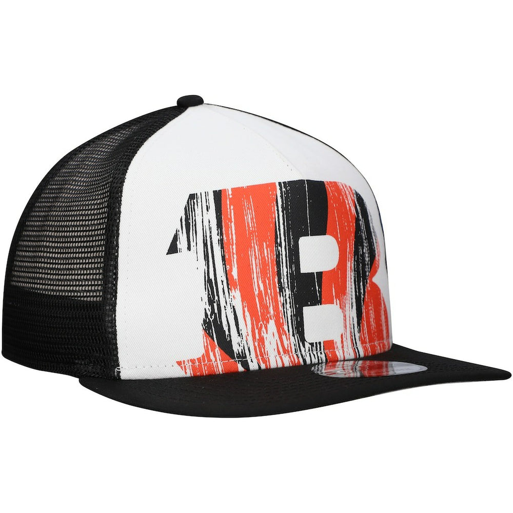 New Era Cincinnati Bengals Distressed 9FIFTY A-Frame Snapback Hat - White/Black online