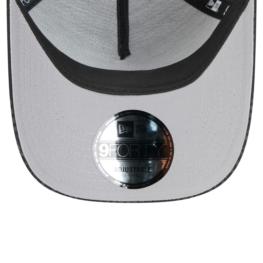 New York Jets New Era Throwback Midnight Ink Tonal Text A-Frame Trucker 9FORTY Adjustable Hat - Black online