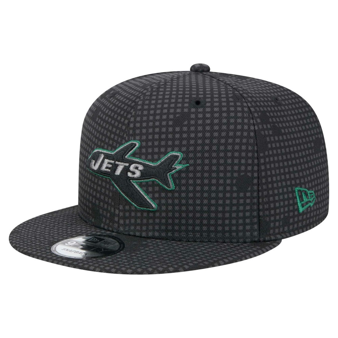 New Era New York Jets Black Midnight Ink Pop Outline 9FIFTY Snapback Hat sale