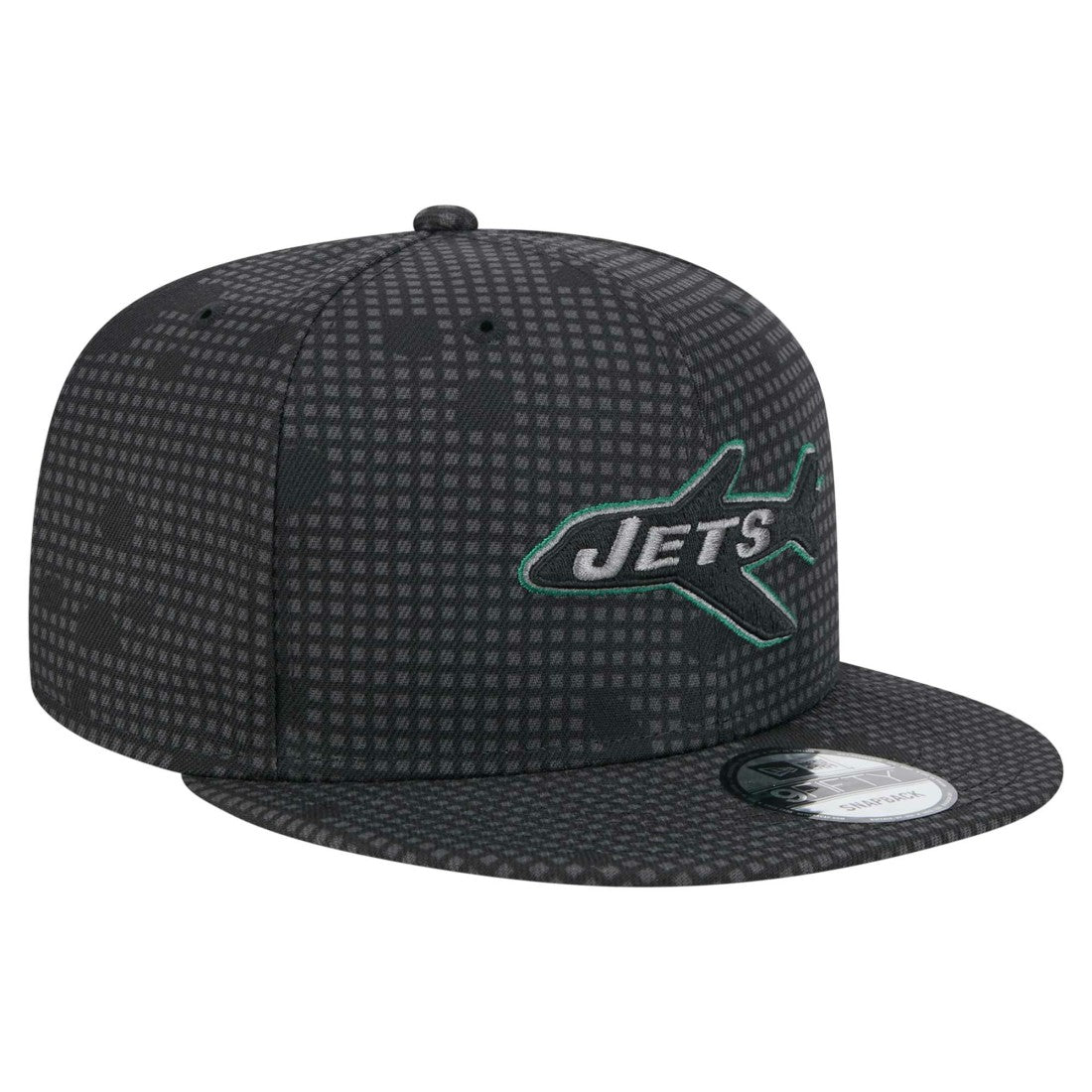 New Era New York Jets Black Midnight Ink Pop Outline 9FIFTY Snapback Hat sale