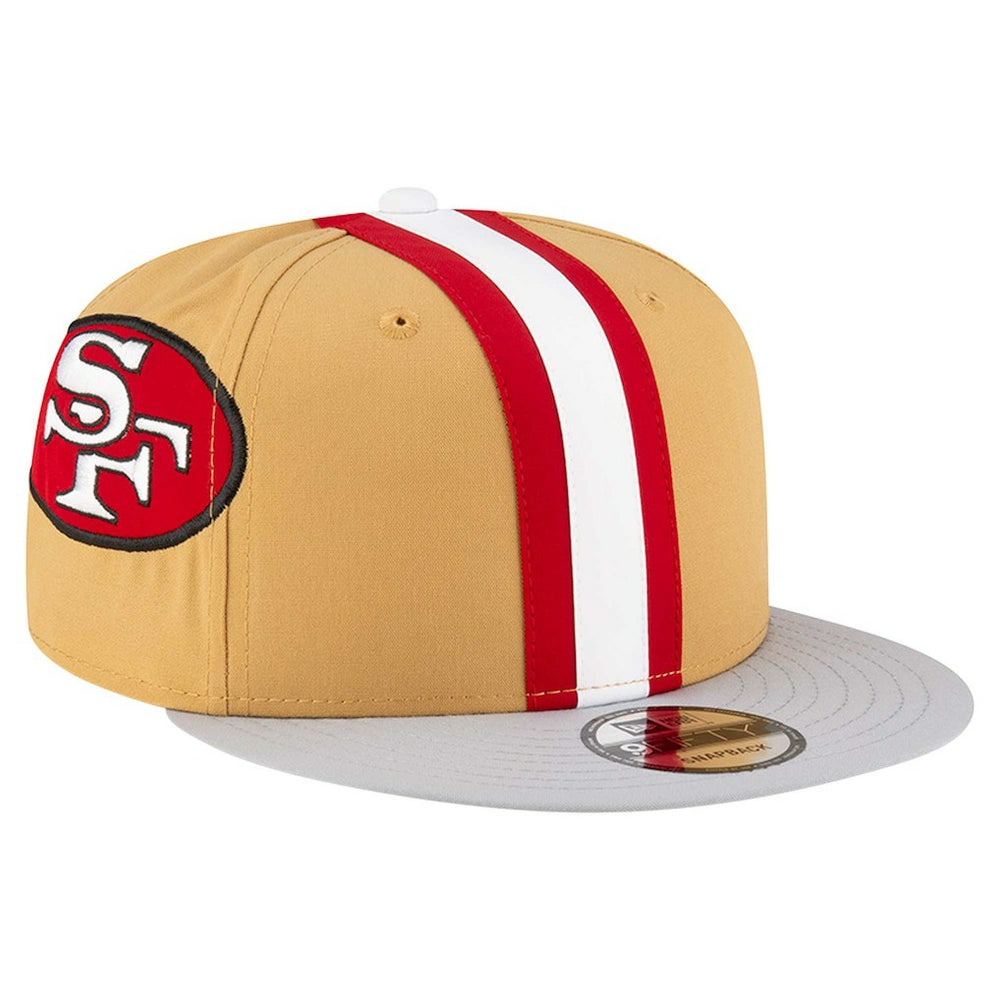 San Francisco 49ers New Era Throwback Helmet 9FIFTY Snapback Hat - Gold on sale
