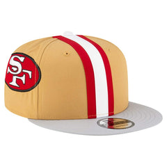 San Francisco 49ers New Era Throwback Helmet 9FIFTY Snapback Hat - Gold on sale