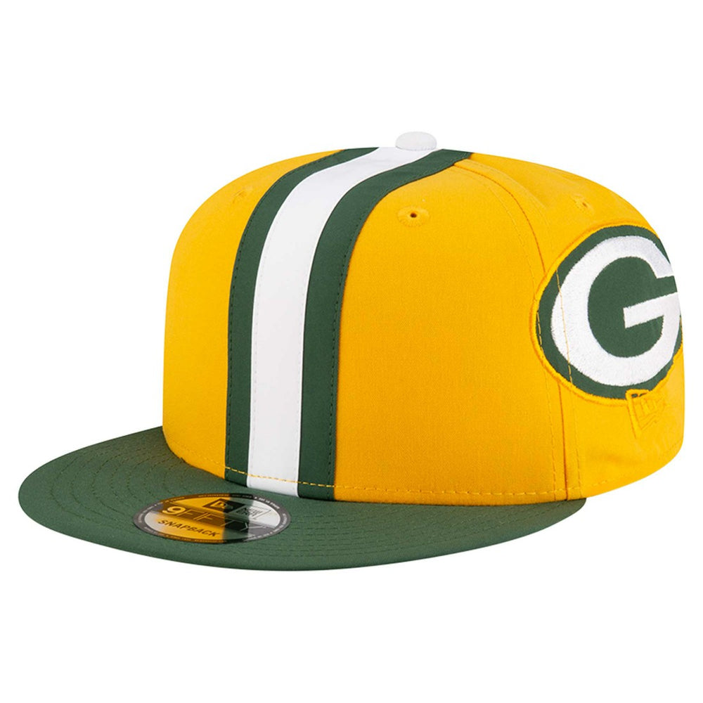 Green Bay Packers New Era Helmet 9FIFTY Snapback Hat - Gold sale