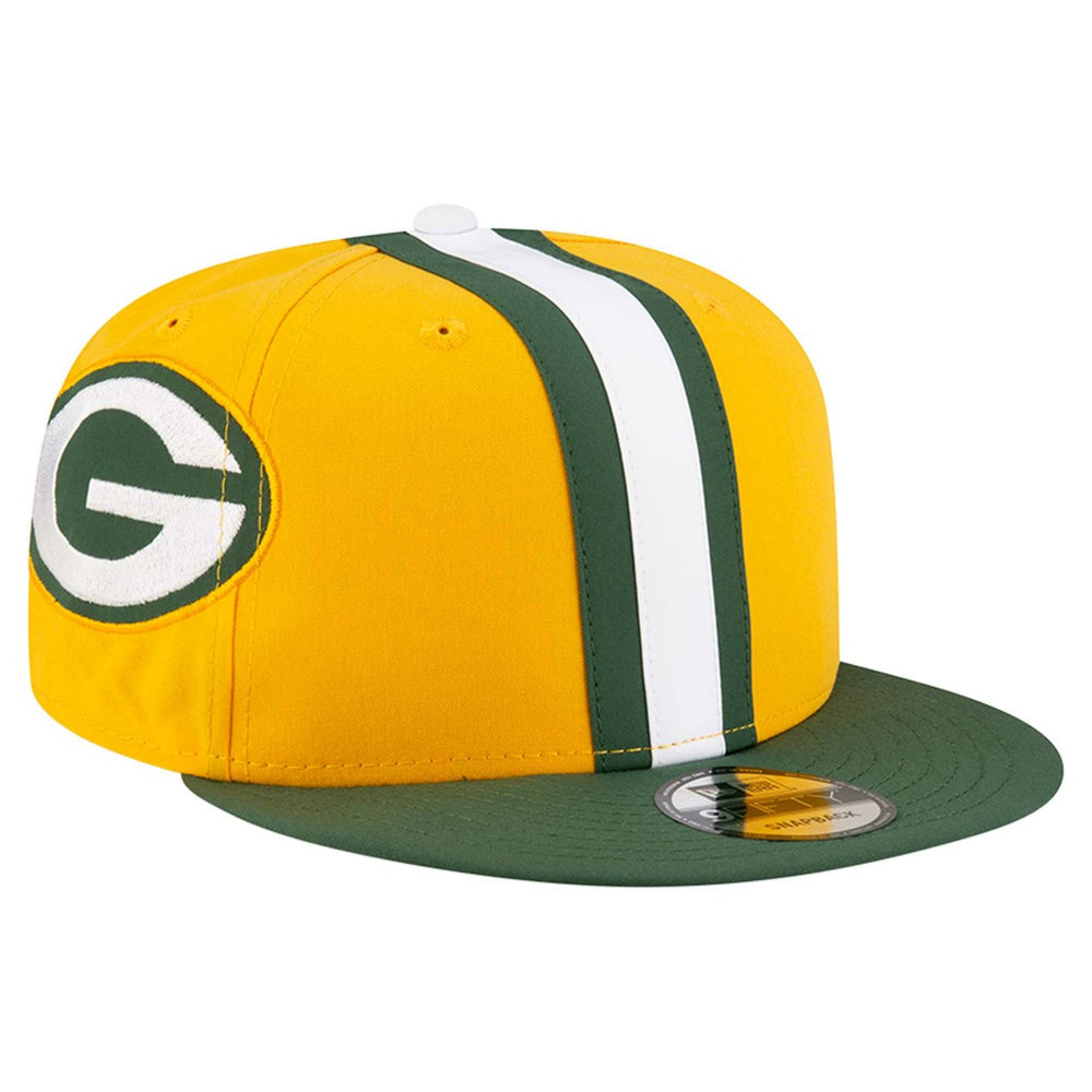 Green Bay Packers New Era Helmet 9FIFTY Snapback Hat - Gold sale