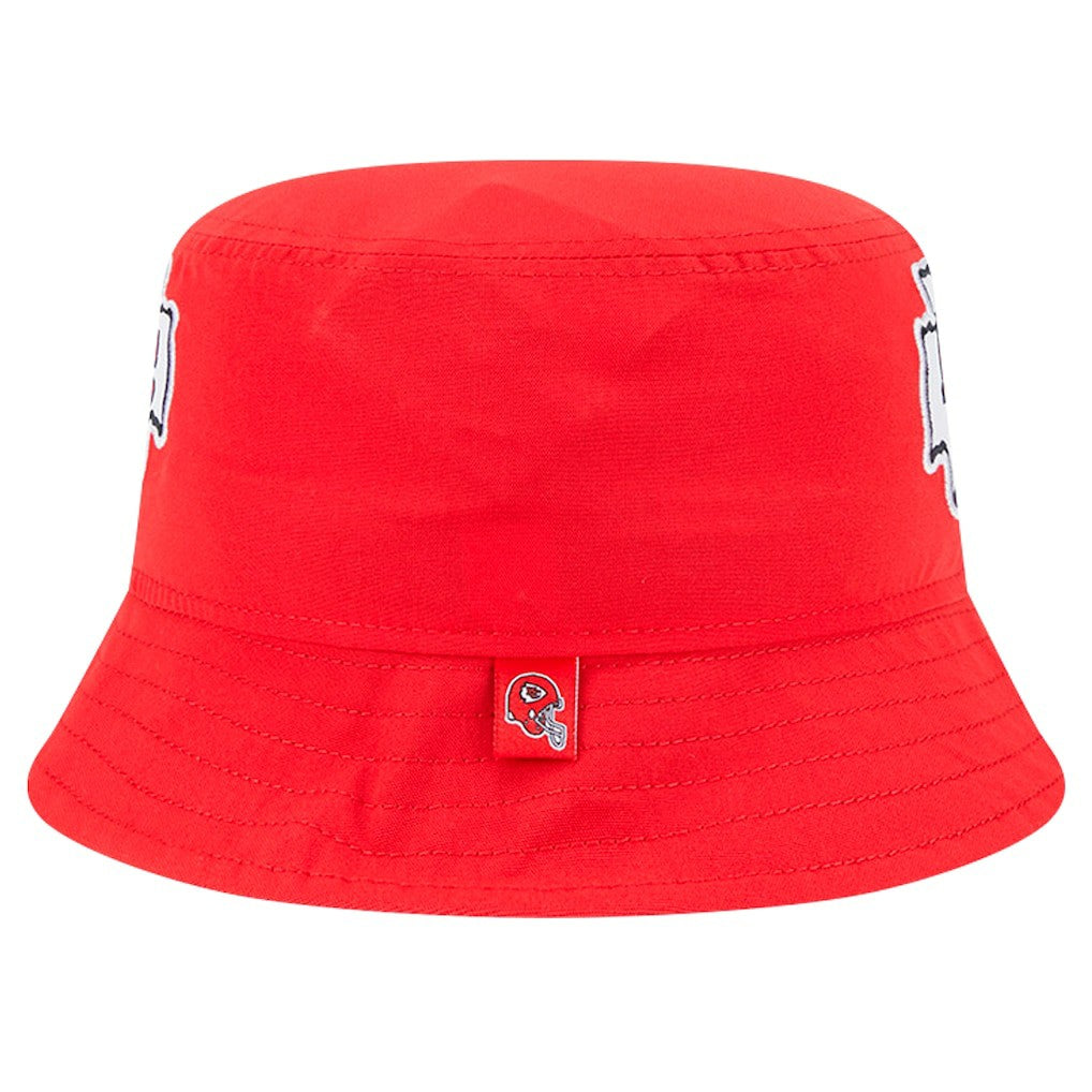 Kansas City Chiefs New Era Helmet Bucket Hat - Red outlet