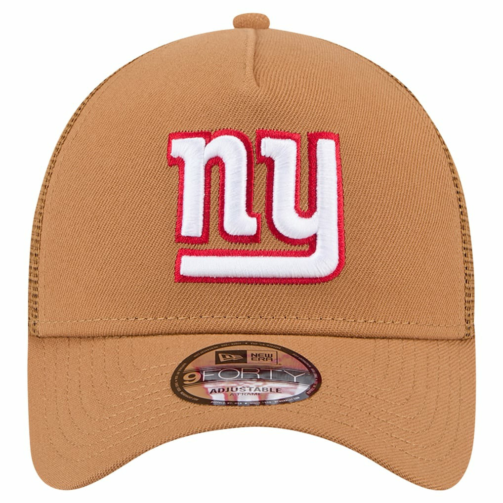 New York Giants New Era Color Pack A-Frame Trucker 9FORTY Adjustable Hat - Brown on sale
