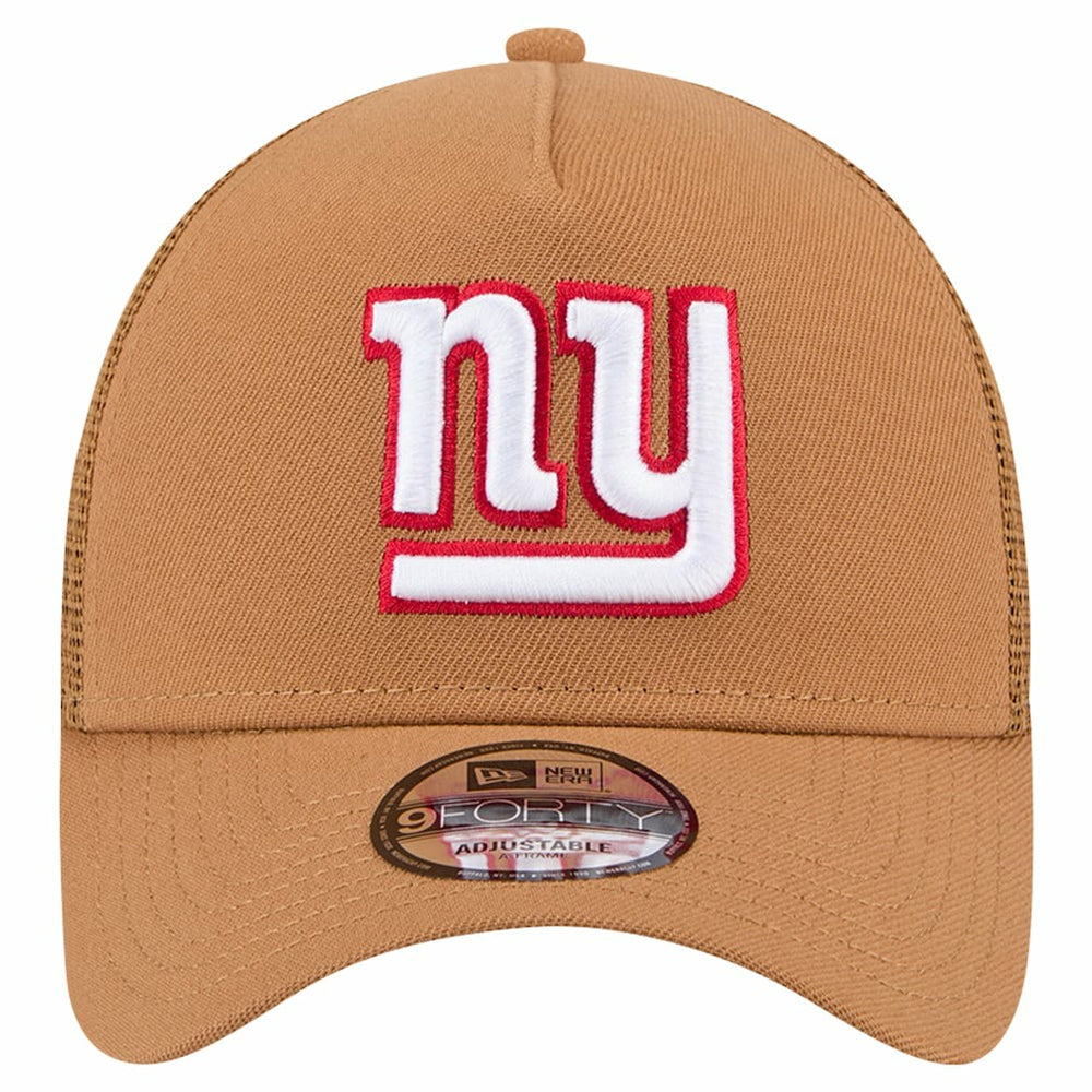 New York Giants New Era Color Pack A-Frame Trucker 9FORTY Adjustable Hat - Brown on sale