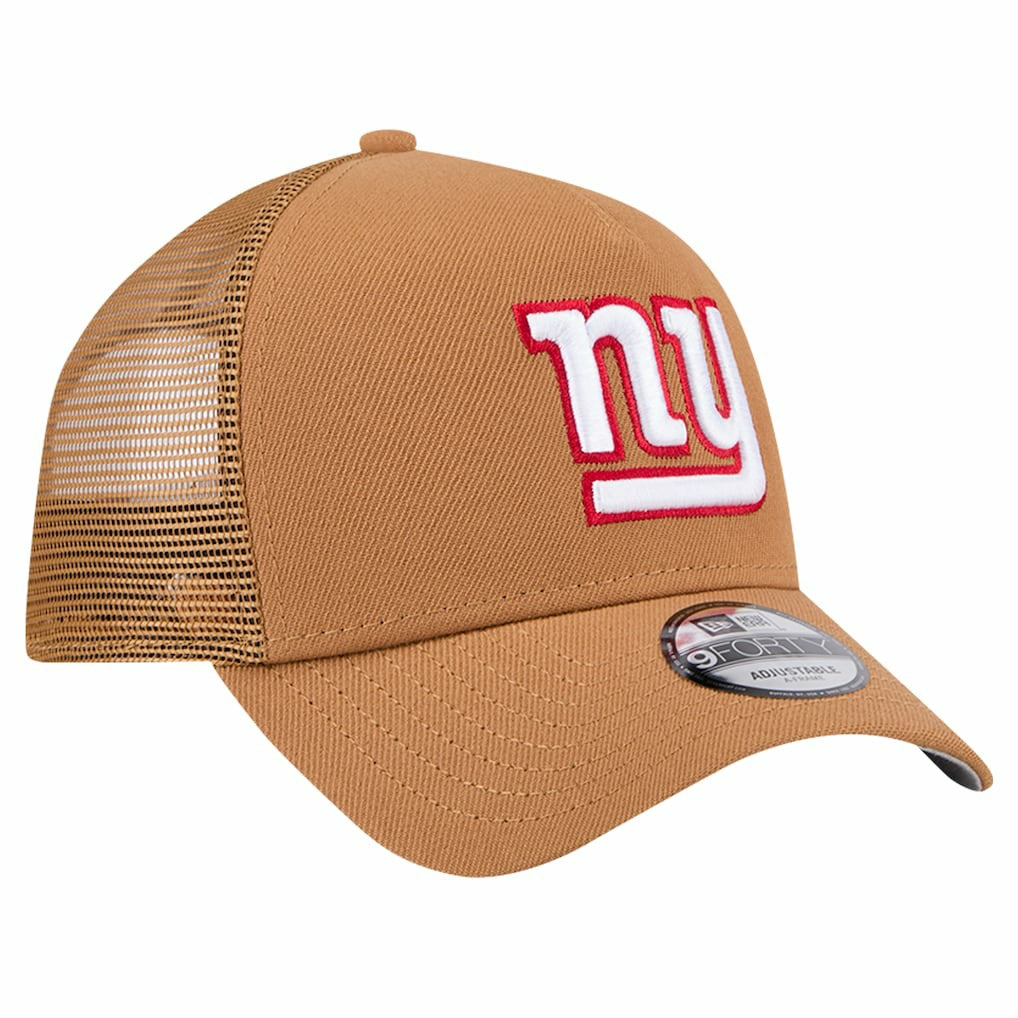 New York Giants New Era Color Pack A-Frame Trucker 9FORTY Adjustable Hat - Brown on sale