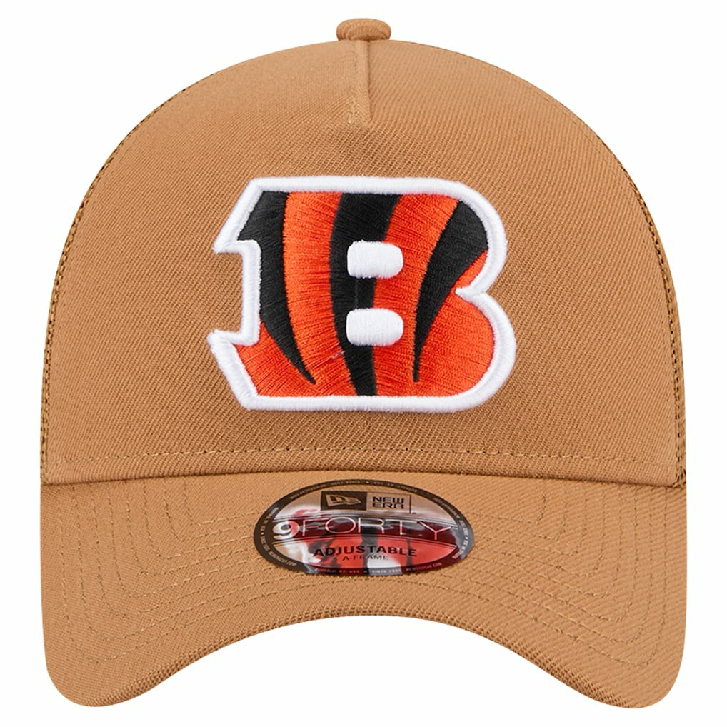Cincinnati Bengals New Era Color Pack A-Frame Trucker 9FORTY Adjustable Hat - Brown outlet