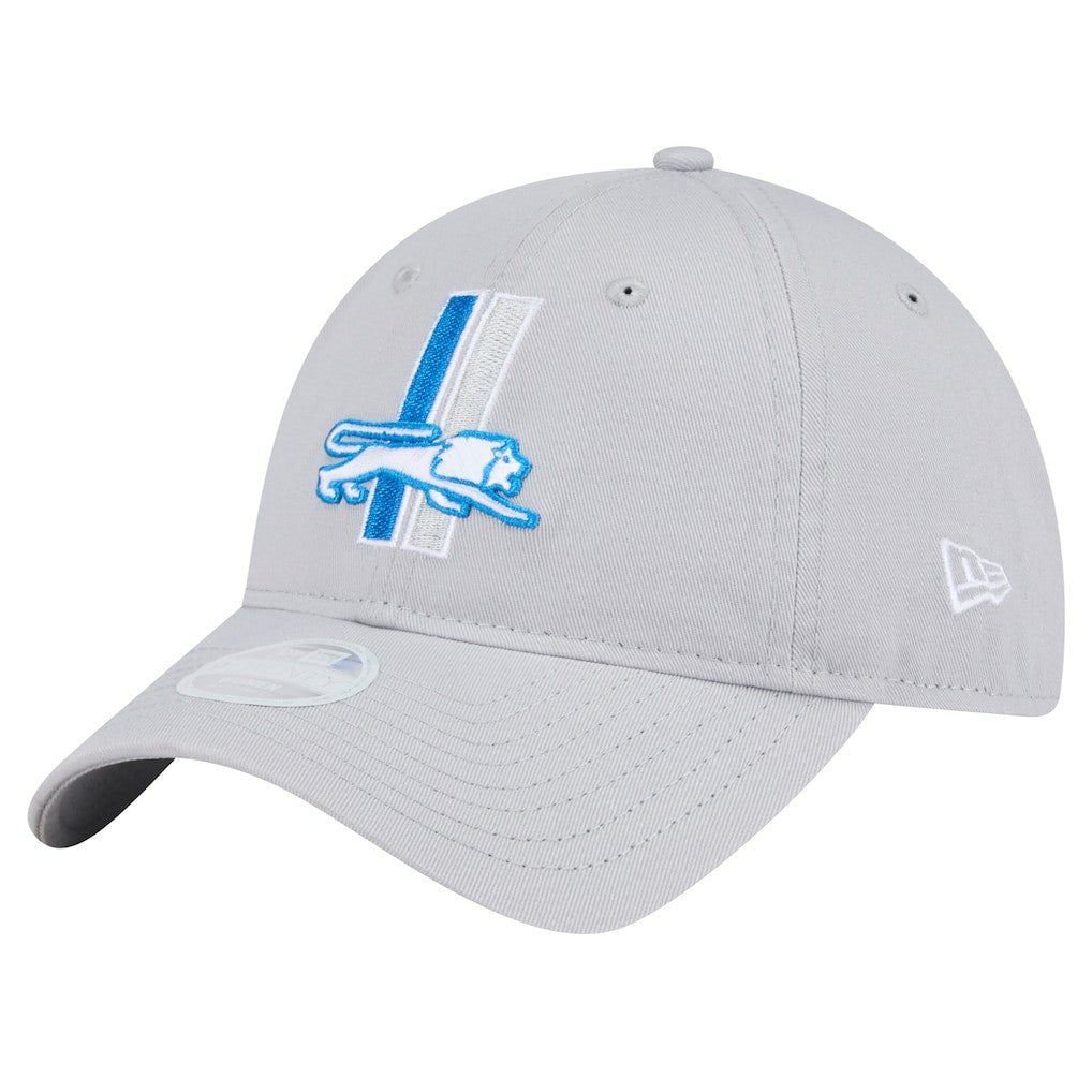 Detroit Lions New Era Women's Throwback Main Core Classic 2.0 9TWENTY Adjustable Hat - Silver sale