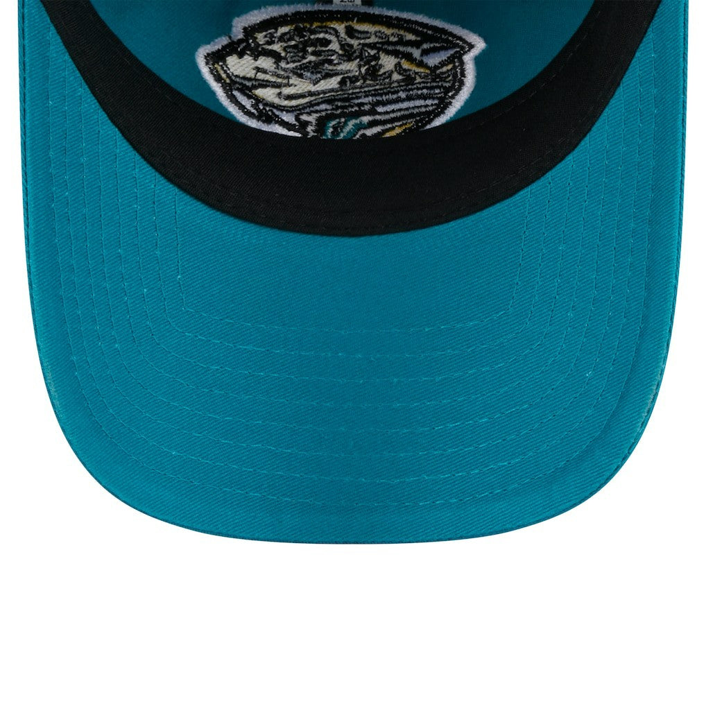 Jacksonville Jaguars New Era Women's Throwback Main Core Classic 2.0 9TWENTY Adjustable Hat - Teal on sale