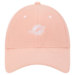 Miami Dolphins New Era Women's Cozy Sherpa 9FORTY Adjustable Hat - Light Pink outlet