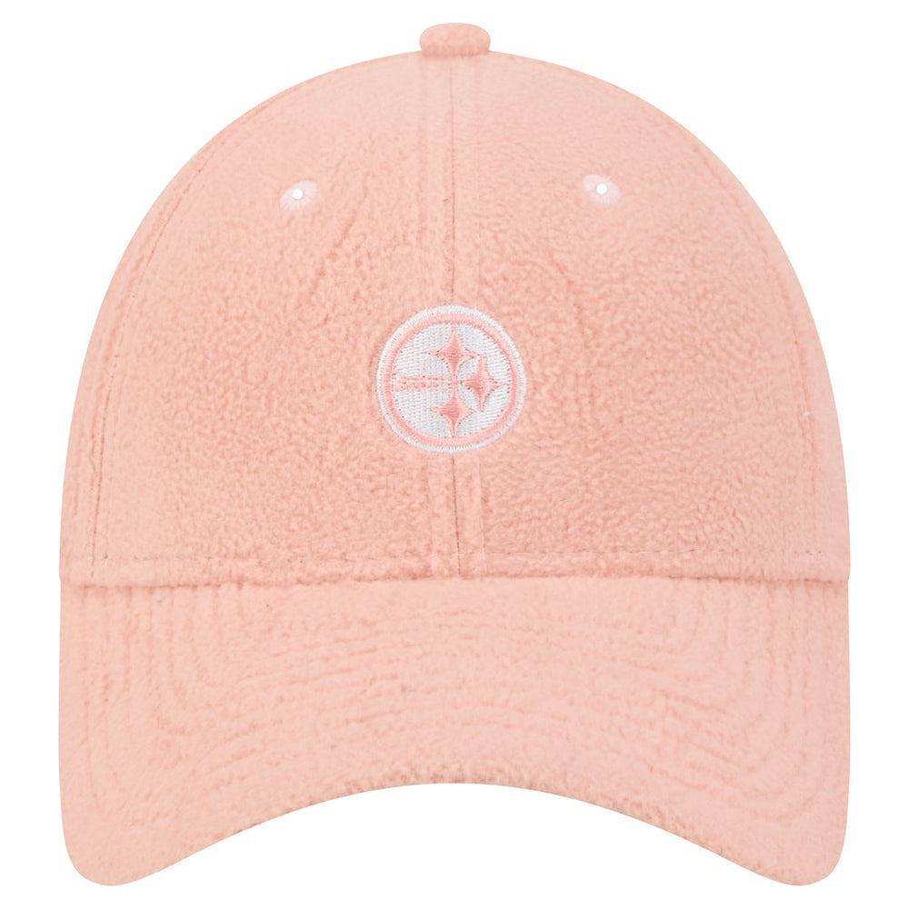 Pittsburgh Steelers New Era Women's Cozy Sherpa 9FORTY Adjustable Hat - Light Pink on sale