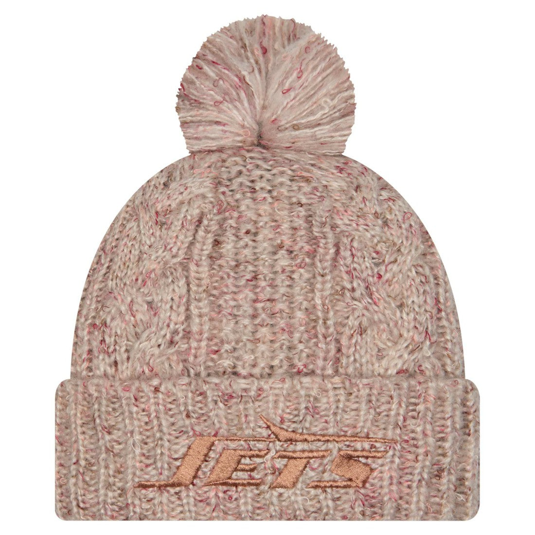 New York Jets New Era Women's Trendy Tone Cuffed Knit Hat with Pom - Stone sale