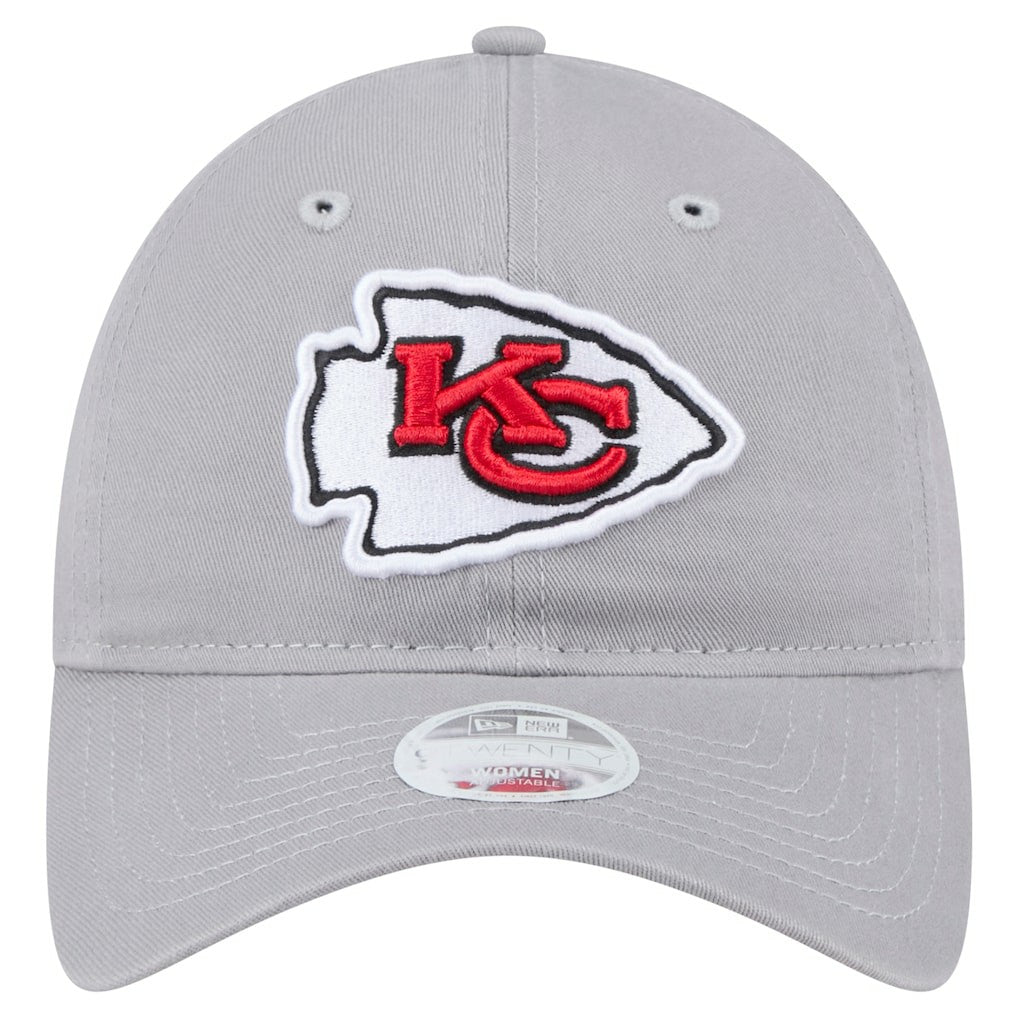 Kansas City Chiefs New Era Women's Main 9TWENTY Adjustable Hat - Gray cheap