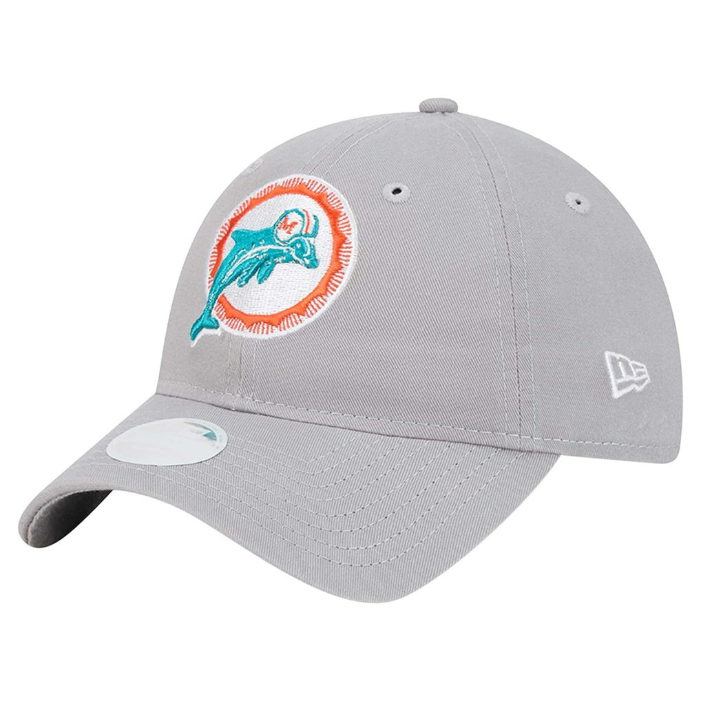 Miami Dolphins New Era Women's Throwback 9TWENTY Adjustable Hat - Gray online