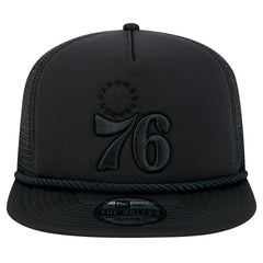 Philadelphia 76ers Tone Foam Meshback Golfer Snapback Hat - Black | New Era discount