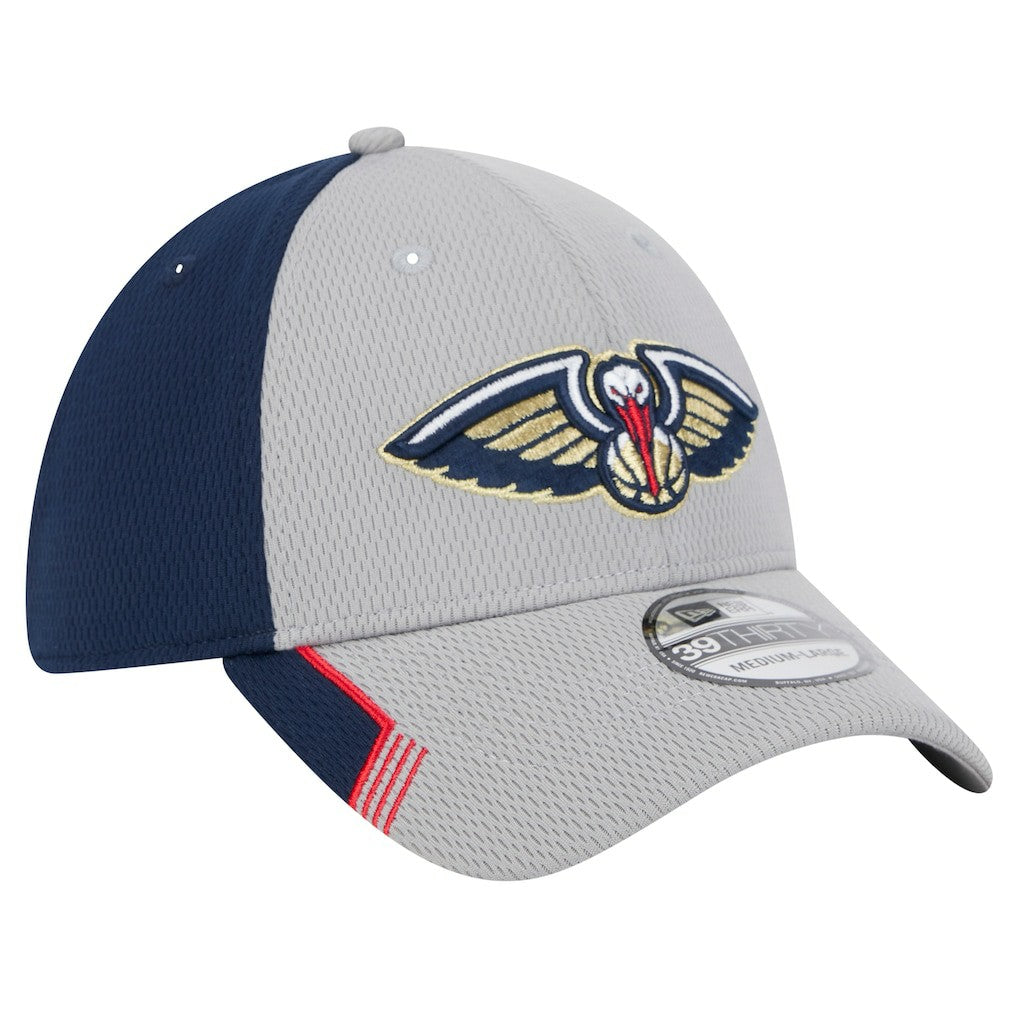 New Orleans Pelicans Active Trim 39THIRTY Flex Hat - Gray/Navy | New Era cheap