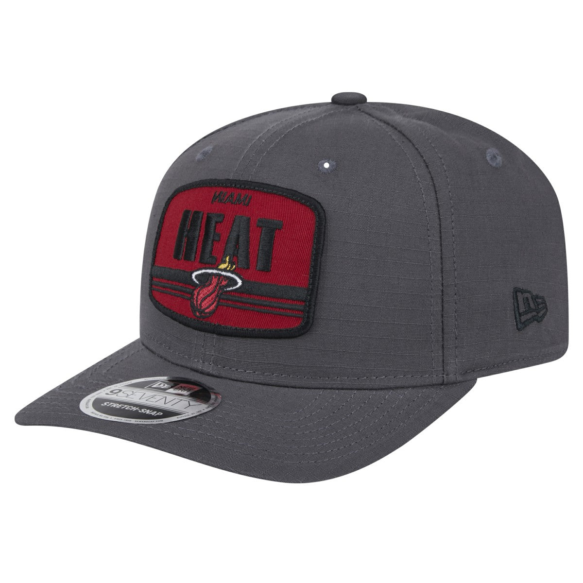 Miami Heat Team Elevated Patch 9SEVENTY Adjustable Hat - Graphite | New Era shop